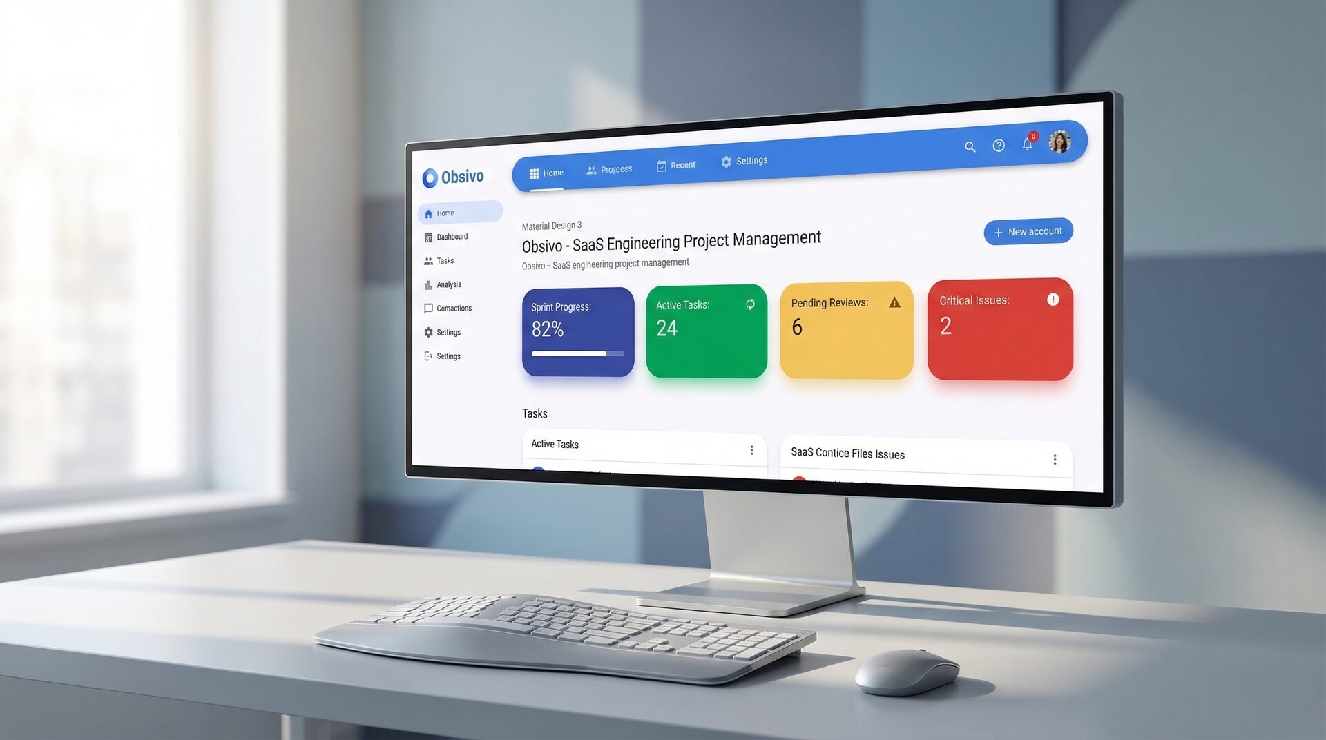 Obsivo Dashboard – Projektübersicht für Ingenieurbüros